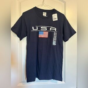 NWT USA tshirt navy blue
